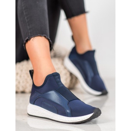 Bona Marineblaue Schuhe auf der Plattform 1