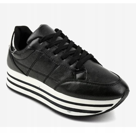 Schwarze modische Damen Sportschuhe 230-1 1
