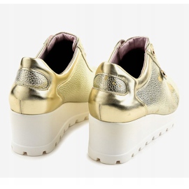 Goldene trendige Keilsneaker JFL662-2 2
