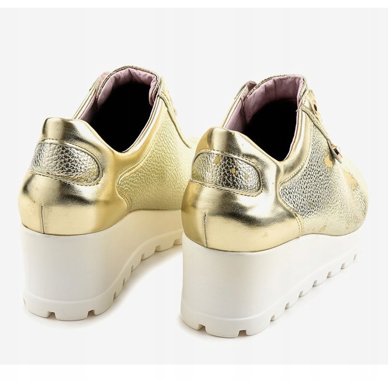 Goldene trendige Keilsneaker JFL662-2 2