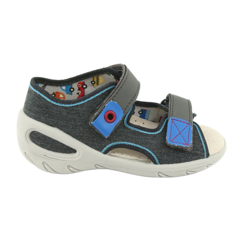 Befado Kinderschuhe PU 065P132 blau grau 2