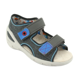 Befado Kinderschuhe PU 065X132 blau grau 2