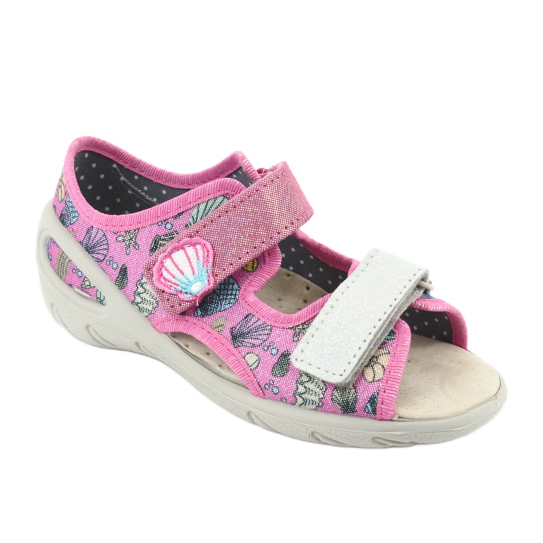 Befado Kinderschuhe 065P134 rosa grau mehrfarbig 2