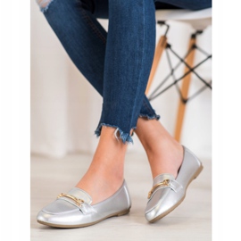 Fama Lässige Ballerina mit Ornament grau 2