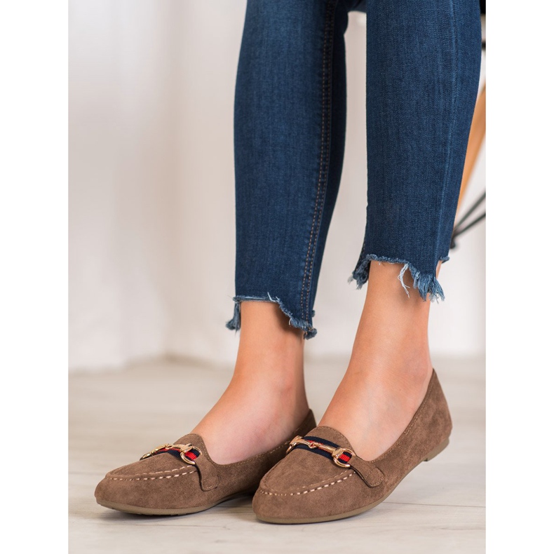 Fama Wildleder Herren mit Ornament braun 1