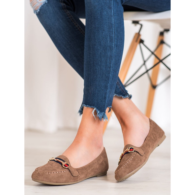 Fama Wildleder Herren mit Ornament braun 2