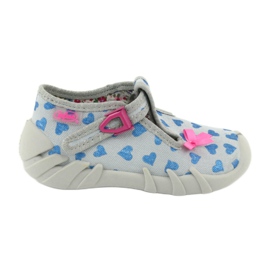 Befado Kinderschuhe 110P380 blau rosa 1