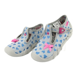 Befado Kinderschuhe 110P380 blau rosa grau 3