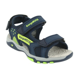 KangaRoos Jungen Sandalen Schaum Innensohle Marine/Grün 18337 blau 1