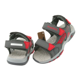 KangaRoos Sandalen Jungen grau-rote Schaumstoffeinsatz 18337 4