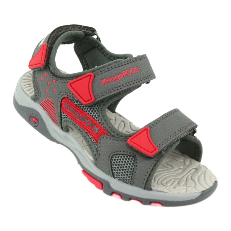 KangaRoos Sandalen Jungen grau-rote Schaumstoffeinsatz 18337 1