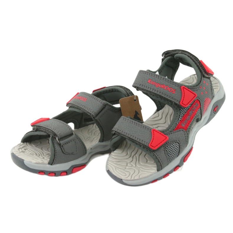 KangaRoos Sandalen Jungen grau-rote Schaumstoffeinsatz 18337 3