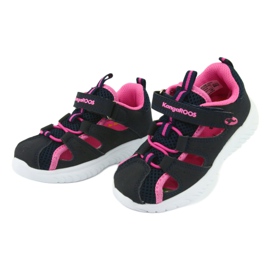 Klettsandalen KangaRoos 02058 dk navy marineblau rosa 3