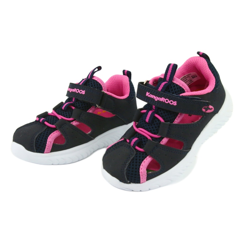 Klettsandalen KangaRoos 02058 dk navy marineblau rosa 3