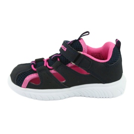 Klettsandalen KangaRoos 02058 dk navy marineblau rosa 2