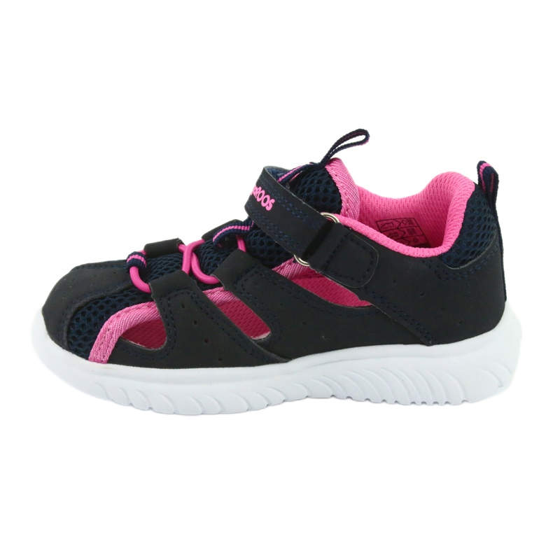 Klettsandalen KangaRoos 02058 dk navy marineblau rosa 2