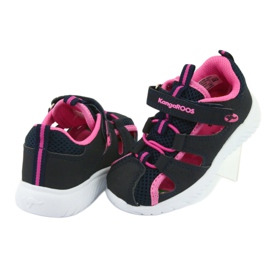 Klettsandalen KangaRoos 02058 dk navy marineblau rosa 4