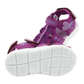 KangaRoos Sandalen Mädchen mit Herzen Kängurus 02035 violett rosa grau 5