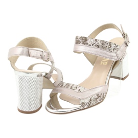 Sandalen auf dem Gamis 3942 post beige rosa silber- 4