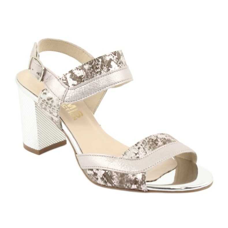 Sandalen auf dem Gamis 3942 post beige rosa silber- 1