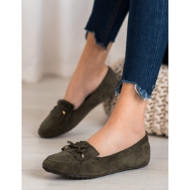 Ideal Shoes Wildlederstiefel mit Fransen grün 1