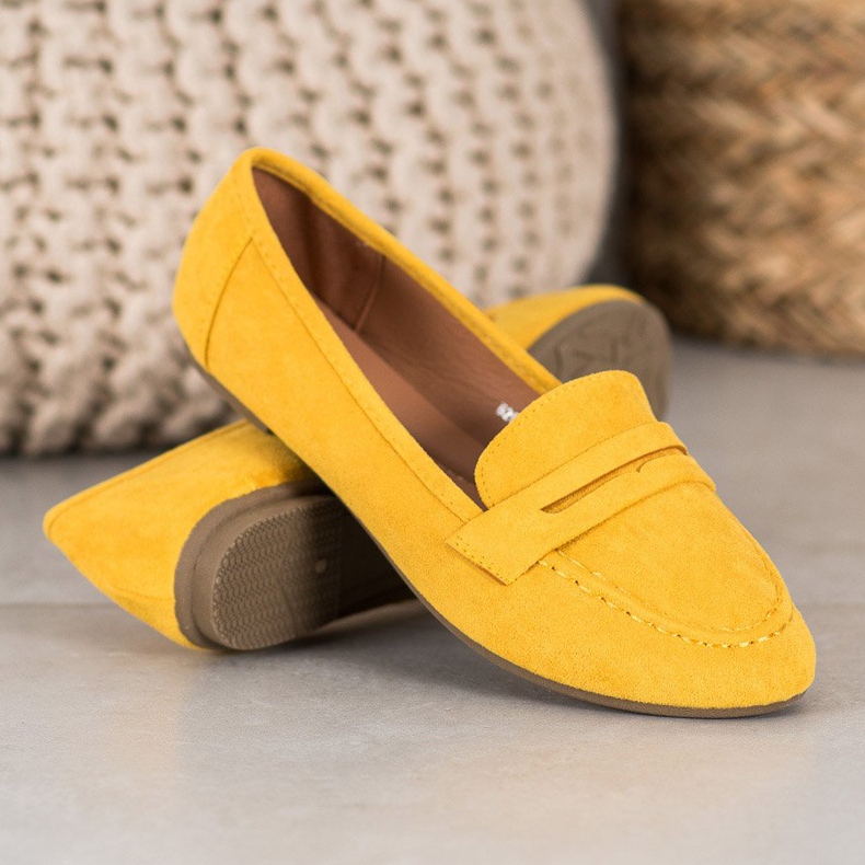 Fama Klassische Loafer gelb 1