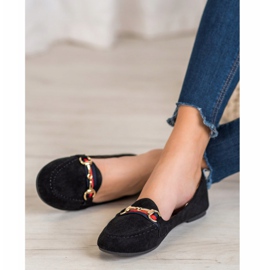 Fama Wildleder Herren mit Ornament schwarz 1