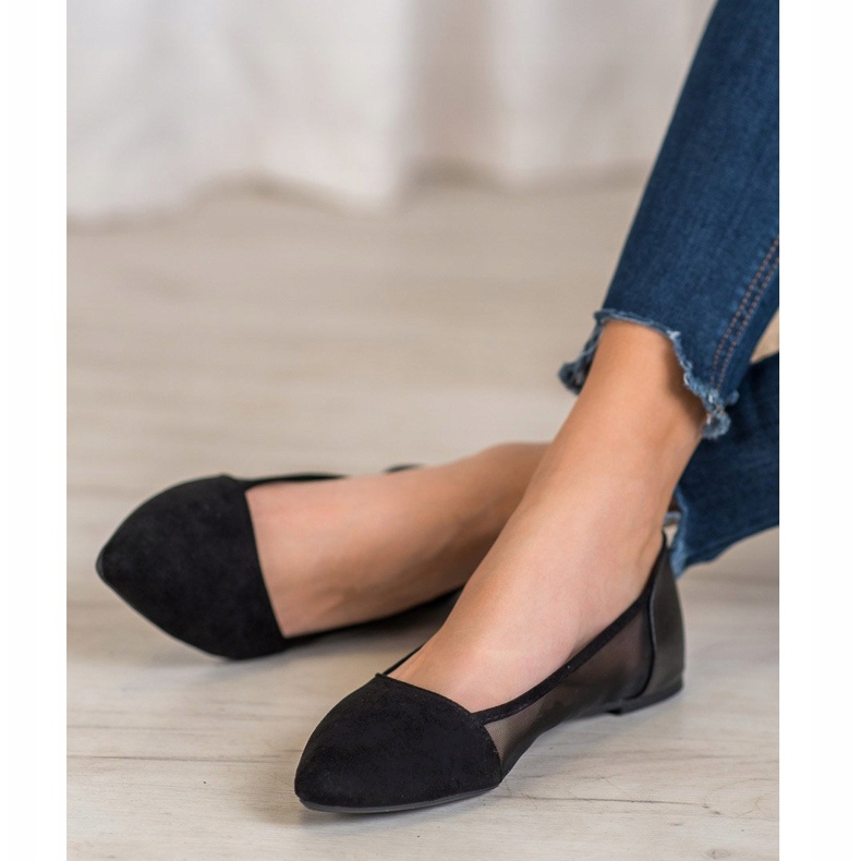 Evento Ballerinas mit Mesh schwarz 2