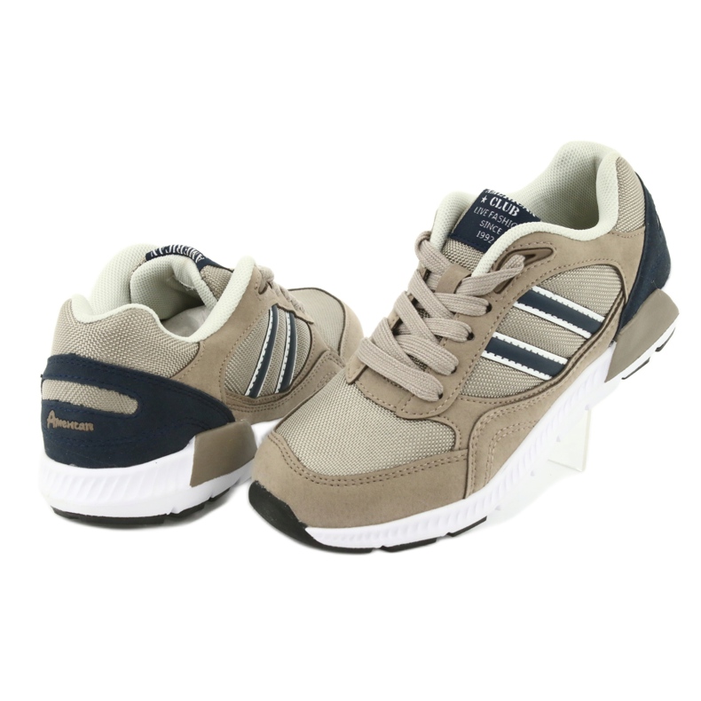 Kinder beige Sports Schuhe American Club BS10 4