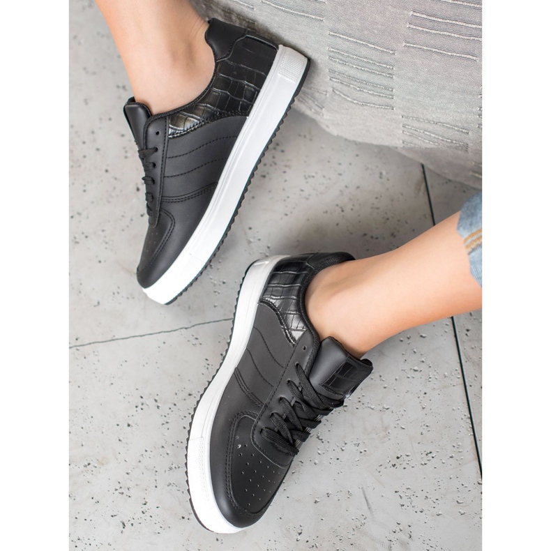 SHELOVET Stylische Schuhe auf der Plattform schwarz 2