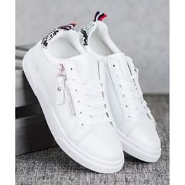 SHELOVET Sportschuhe mit dekorativem Reißverschluss weiß 1