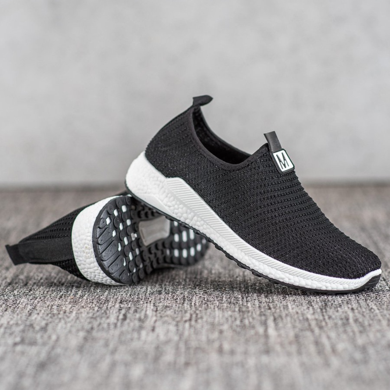 SHELOVET Durchbrochene Slipons schwarz 1