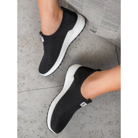 SHELOVET Durchbrochene Slipons schwarz 2