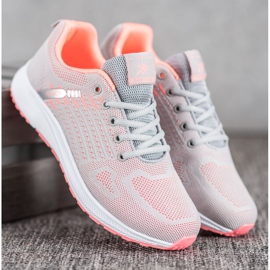 Ax Boxing Bequeme durchbrochene Sportschuhe orange grau 1