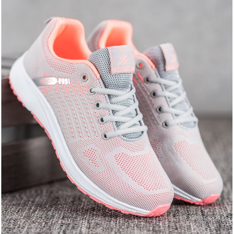 Ax Boxing Bequeme durchbrochene Sportschuhe orange grau 1