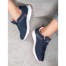 Ax Boxing Bequeme durchbrochene Sportschuhe blau 1