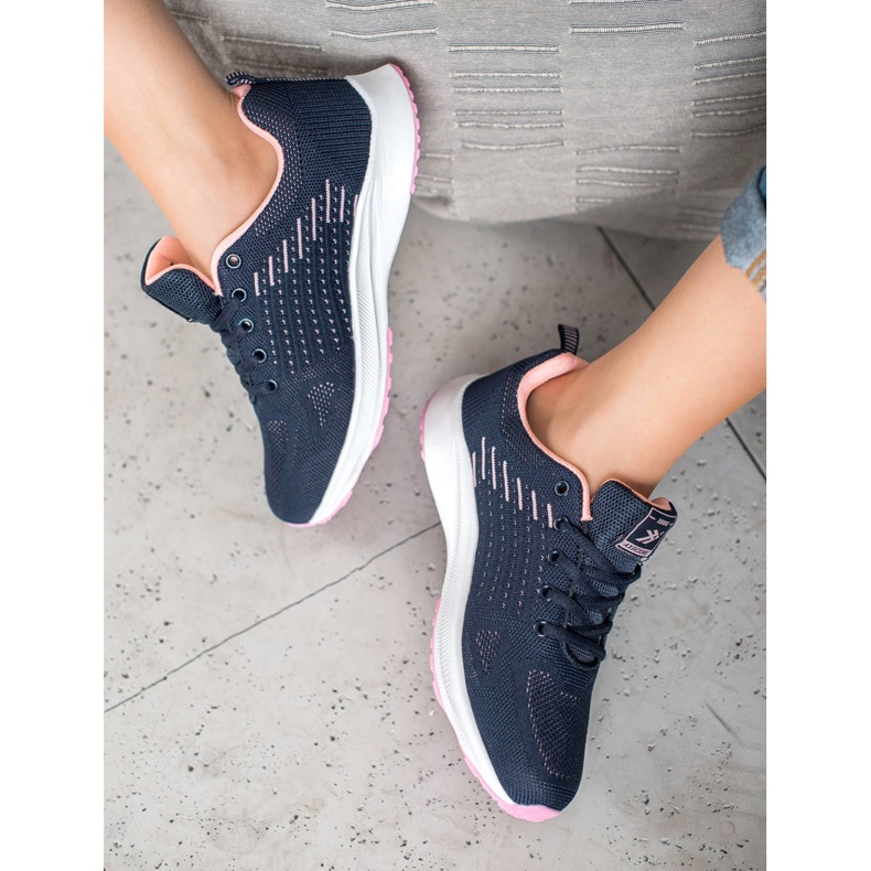 Ax Boxing Bequeme durchbrochene Sportschuhe blau 1