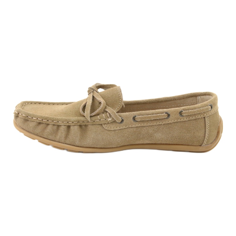 American Club JK08 Damenslipper aus Leder beige 2
