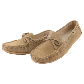 American Club JK08 Damenslipper aus Leder beige 3