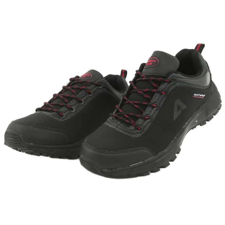 American Club HL02 wasserdichte Softshell-Sportschuhe schwarz rot grau 3