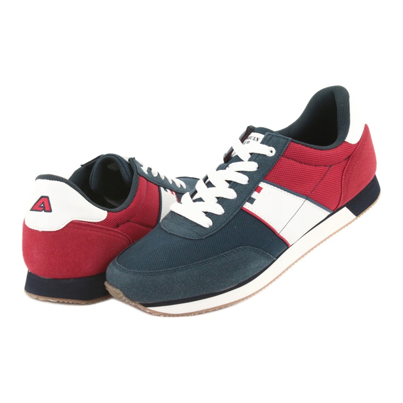 American Club FH07 Herren Sportschuhe weiß rot marineblau 4