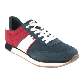 American Club FH07 Herren Sportschuhe weiß rot navy blau 1