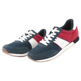 American Club FH07 Herren Sportschuhe weiß rot navy blau 3