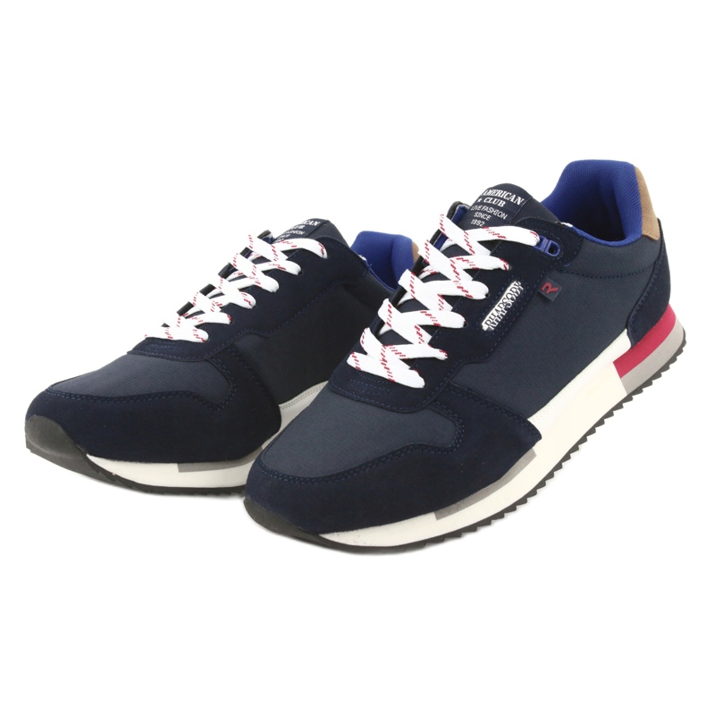 American Club RH12 Leichte Sneaker weiß navy blau 3