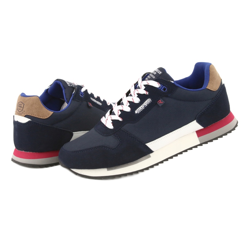 American Club RH12 Leichte Sneaker weiß navy blau 4