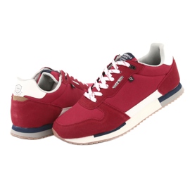 American Club RH12 Leichte Sneaker weiß braun rot 4