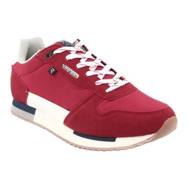 American Club RH12 Leichte Sneaker weiß braun rot 1