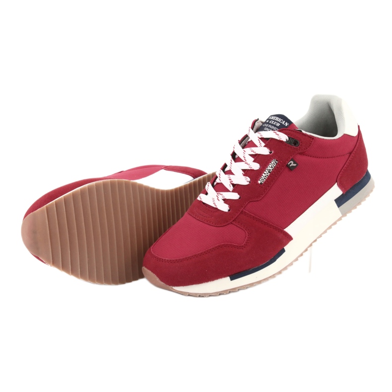 American Club RH12 Leichte Sneaker weiß braun rot 5