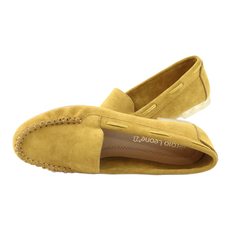 Damen Wildleder Loafer Sergio Leone 722 gelb 6
