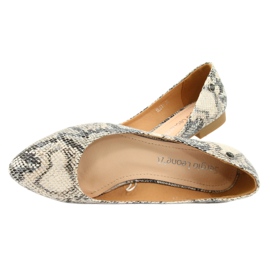Sergio Leone BL611 Ballerinas mit Tiermuster braun grau 5